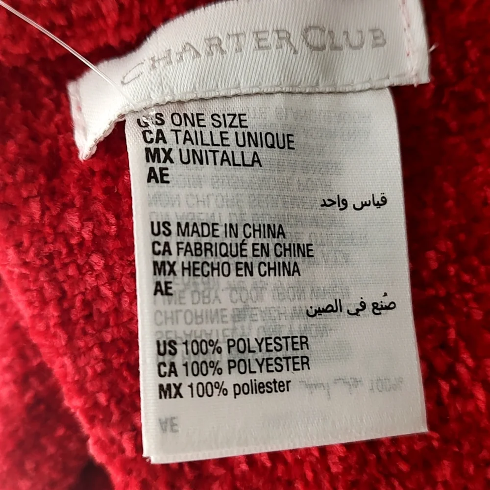 Charter Club Cowl Scarf Red One Size